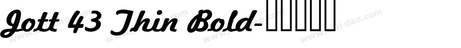 Jott 43 Thin Bold字体转换